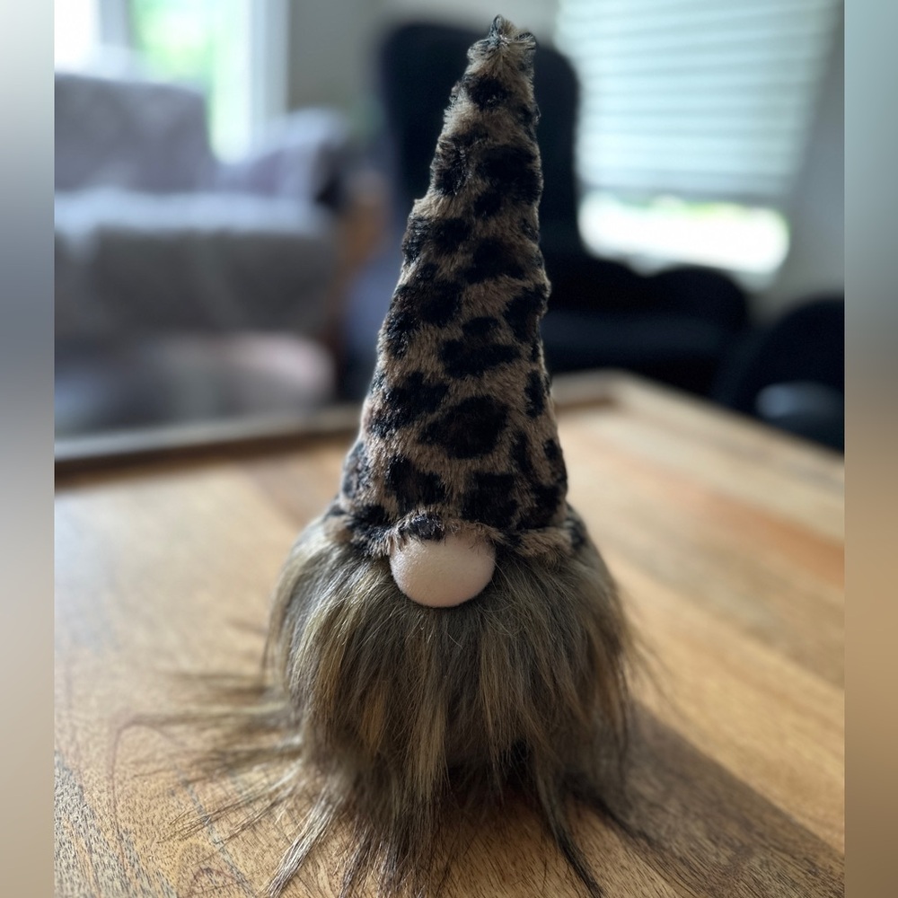 Leopard Dark Print Gnome Decor